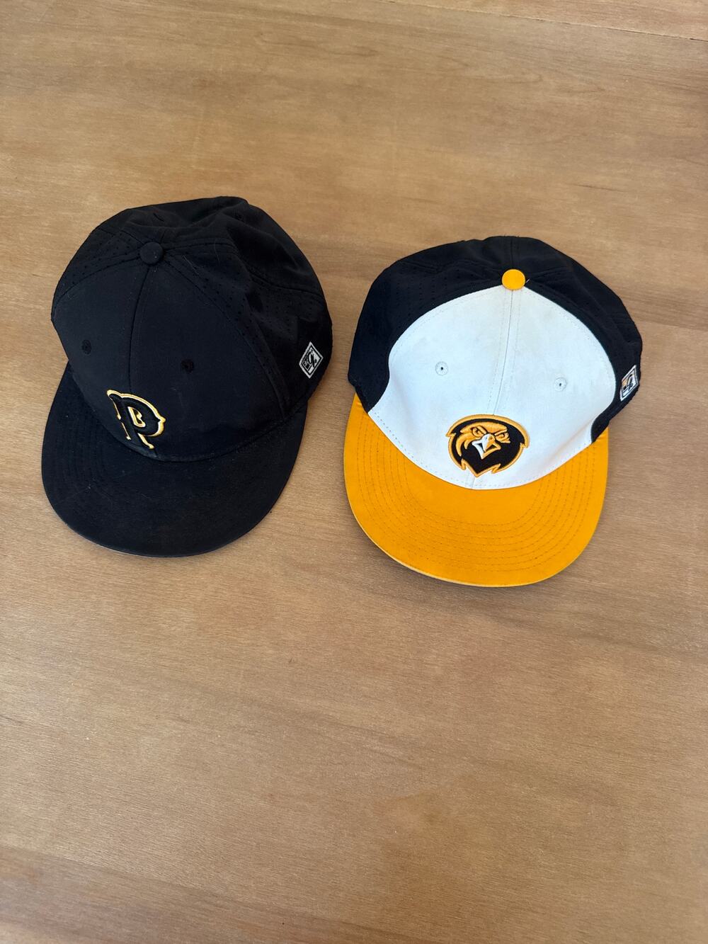 Pfiefer University baseball caps hats 2 The Game Pro 7 3/8 and 7 1/4